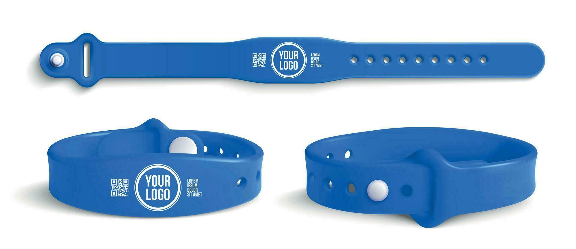 blauw evenement armbanden reeks vector