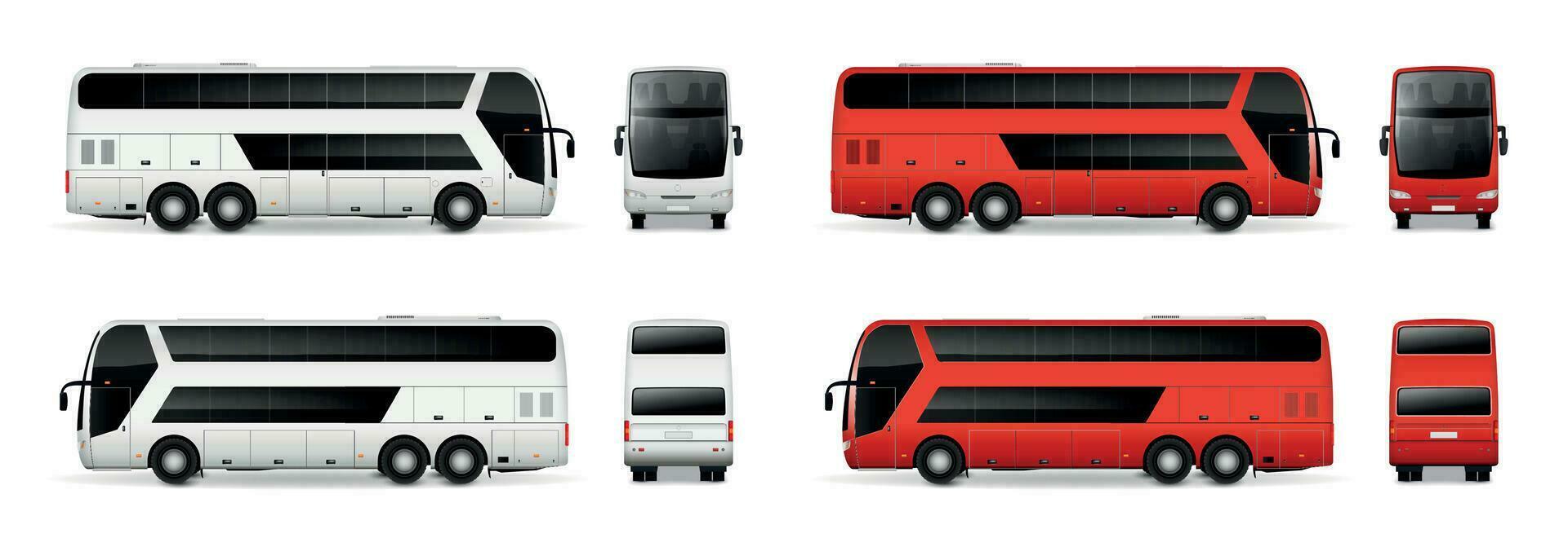 bus realistisch mockup reeks vector