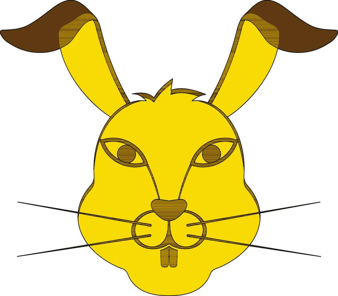 konijn hoofd icoon voor Chinese dierenriem in kleur en hartinfarct. vector