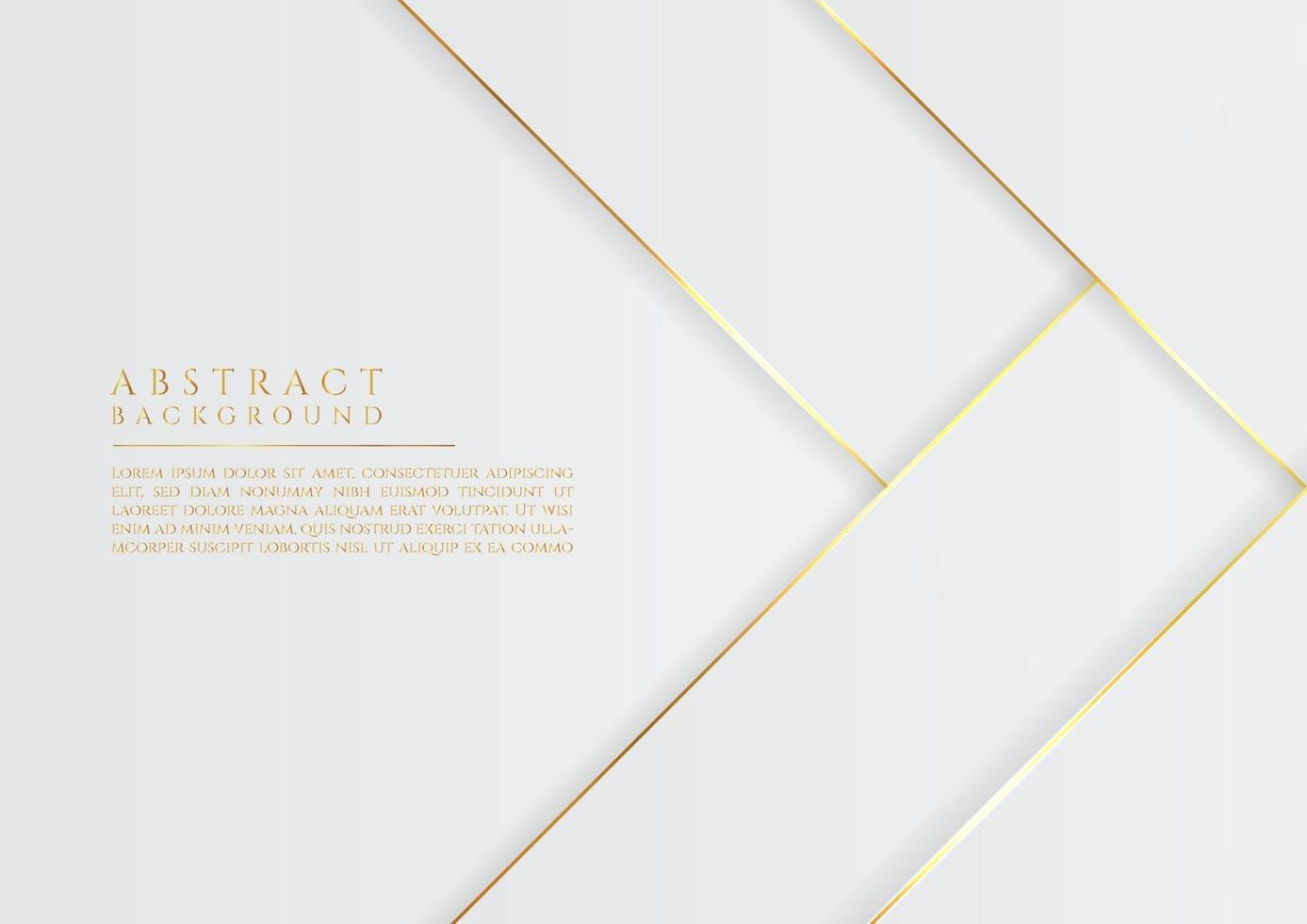 luxe wit en goud metallic overlappend vormontwerp met ruimte voor tekst vector