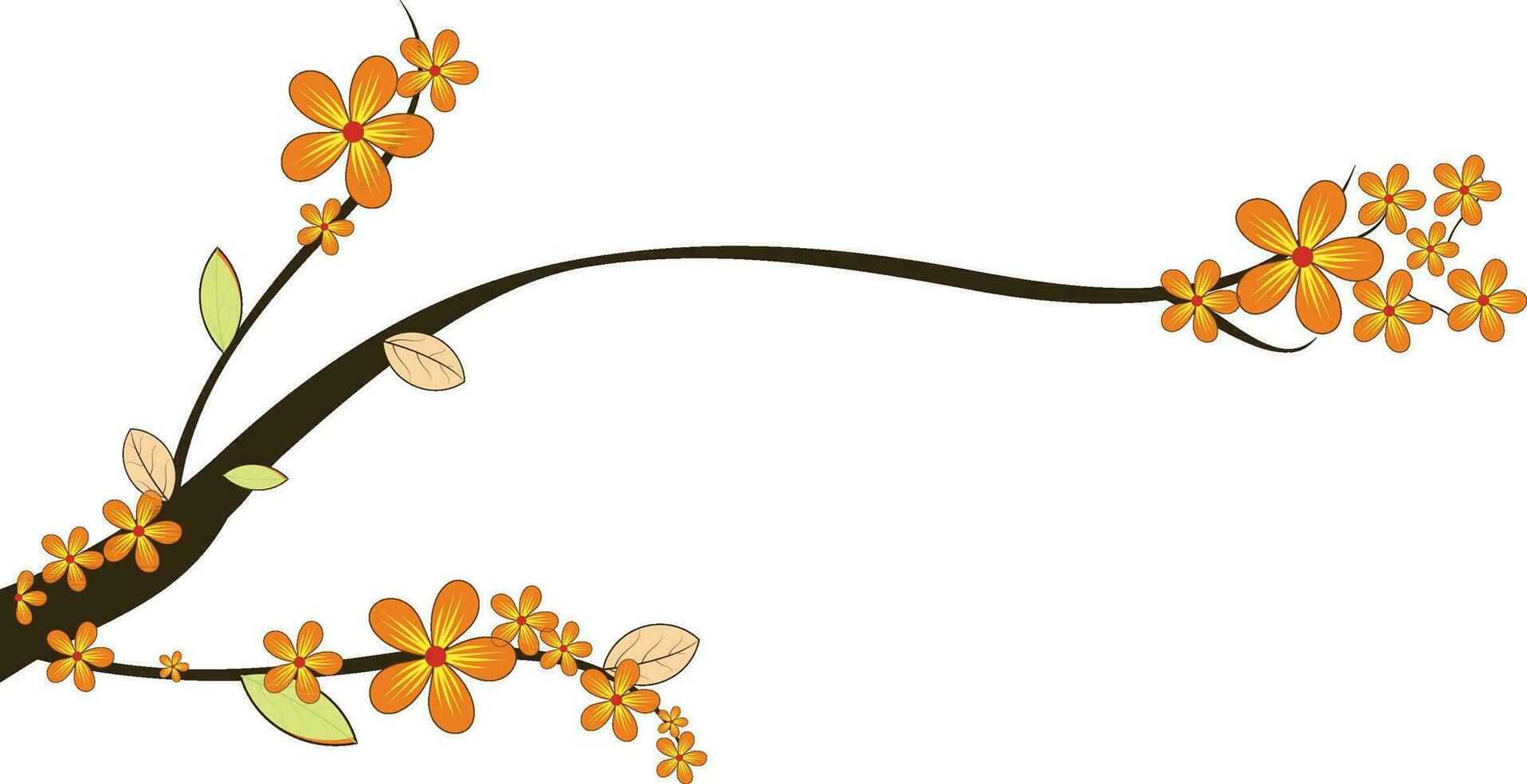 Afdeling is versierd door kleverig bladeren en bloemen. vector