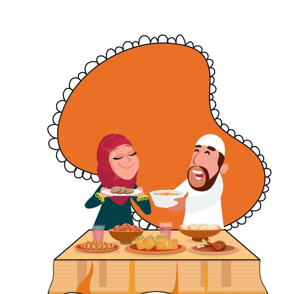 banier of poster ontwerp voor iftar partij viering. vector