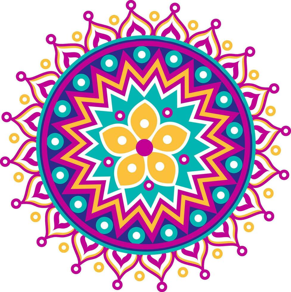 creatief kleurrijk mandala ontwerp. vector