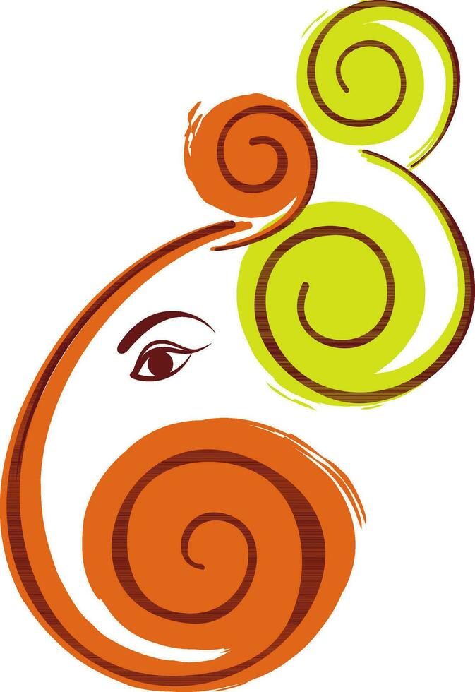 illustratie van Hindoe mythologisch, heer ganesha. vector