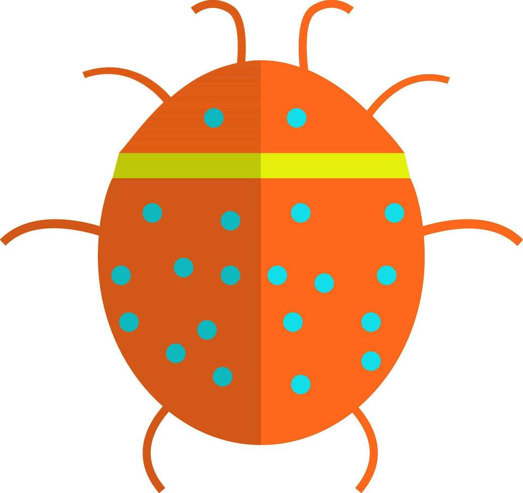 illustratie van een lieveheersbeestje in vlak stijl. vector