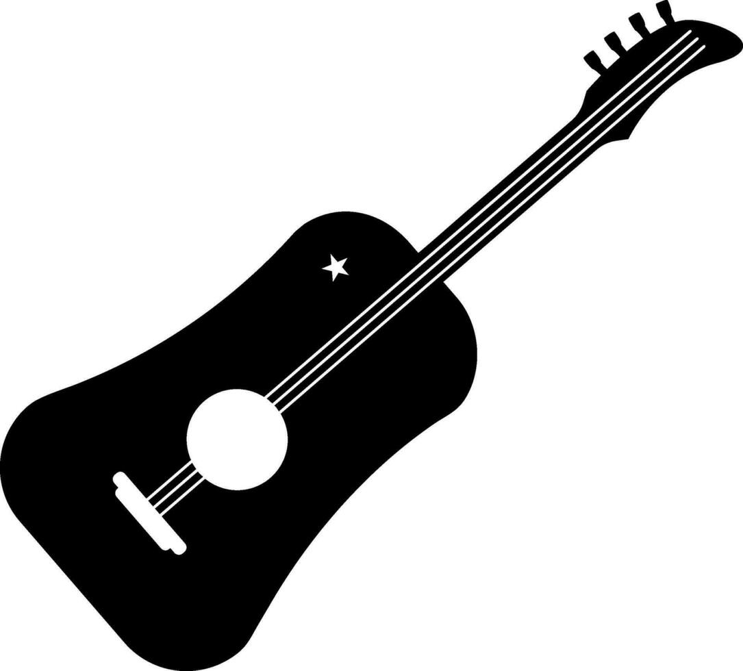 illustratie van gitaar, musical instrument symbool. vector