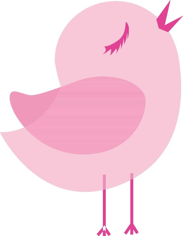 vogel in roze kleur. vector