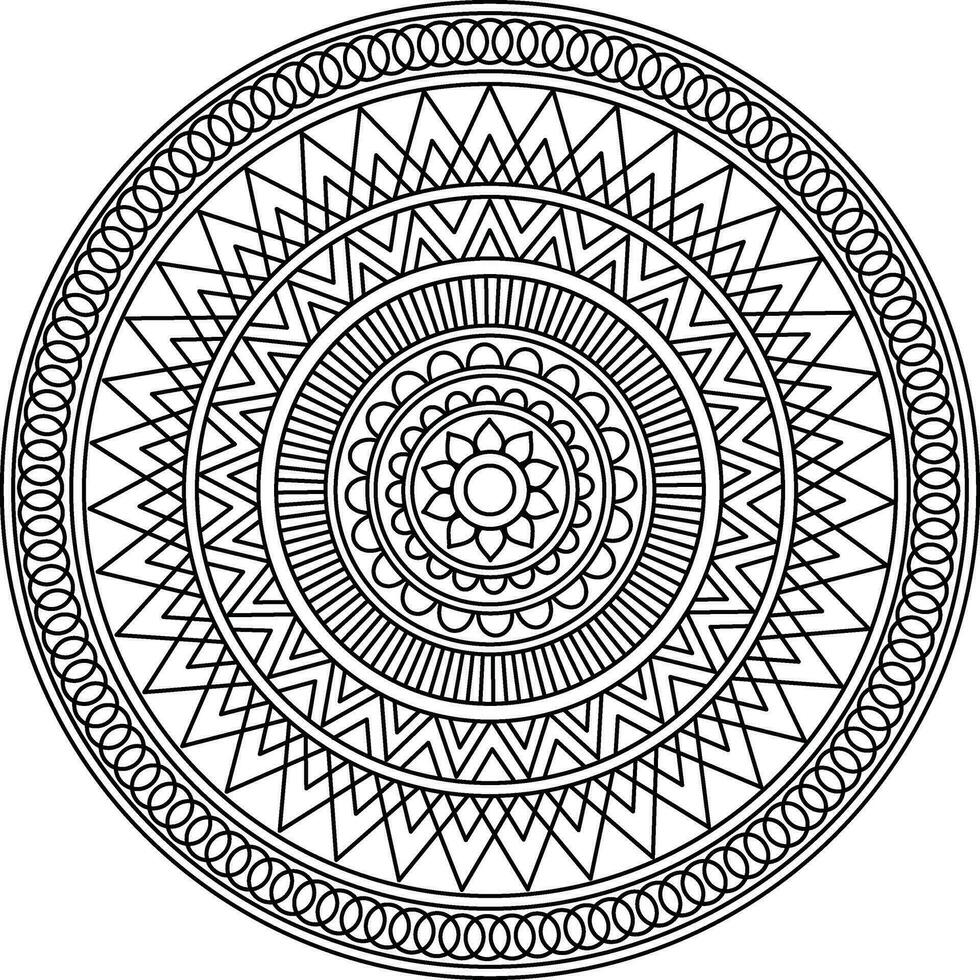 wijnoogst bloem decoratief mandala ontwerp. vector