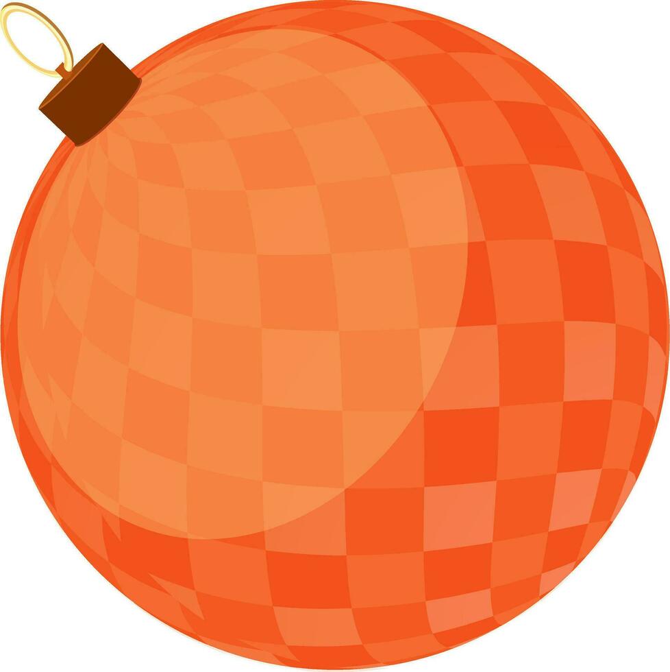 illustratie van een oranje Kerstmis bal. vector