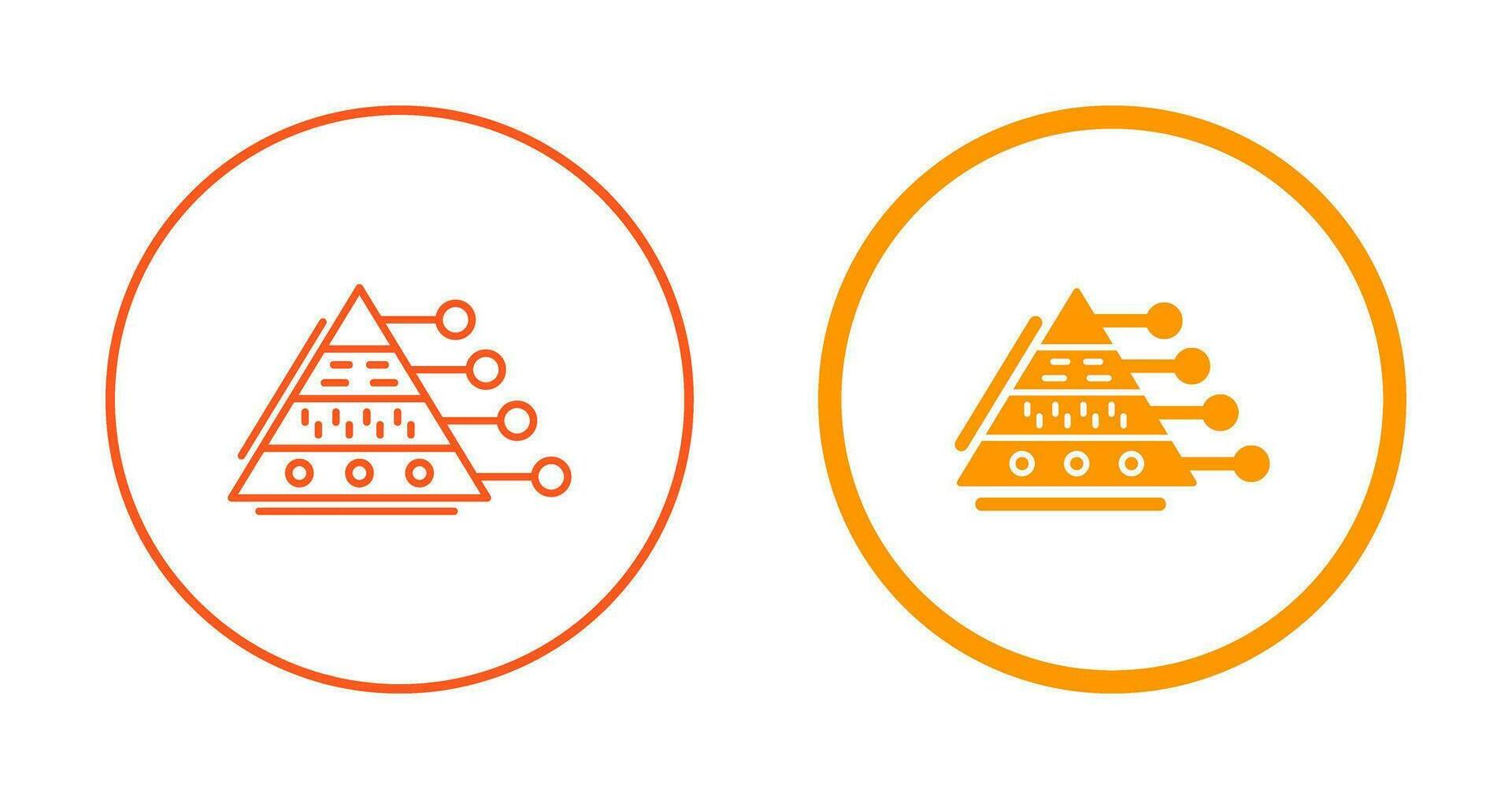 piramide diagram vector icoon