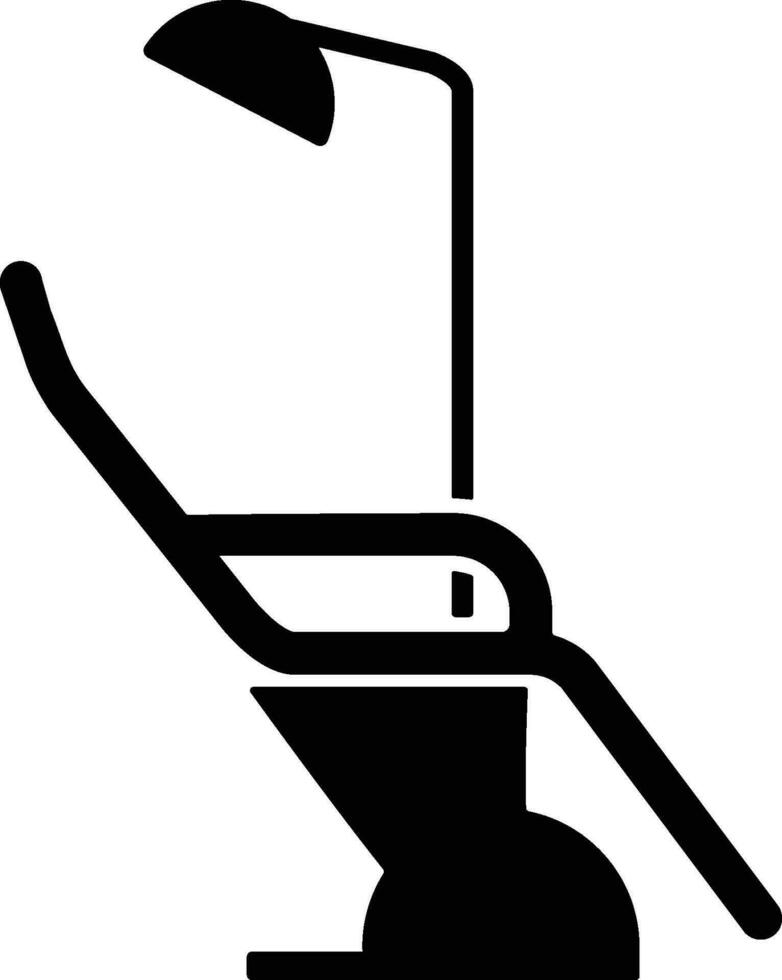 tandheelkundig stoel symbool voor medisch concept. vector