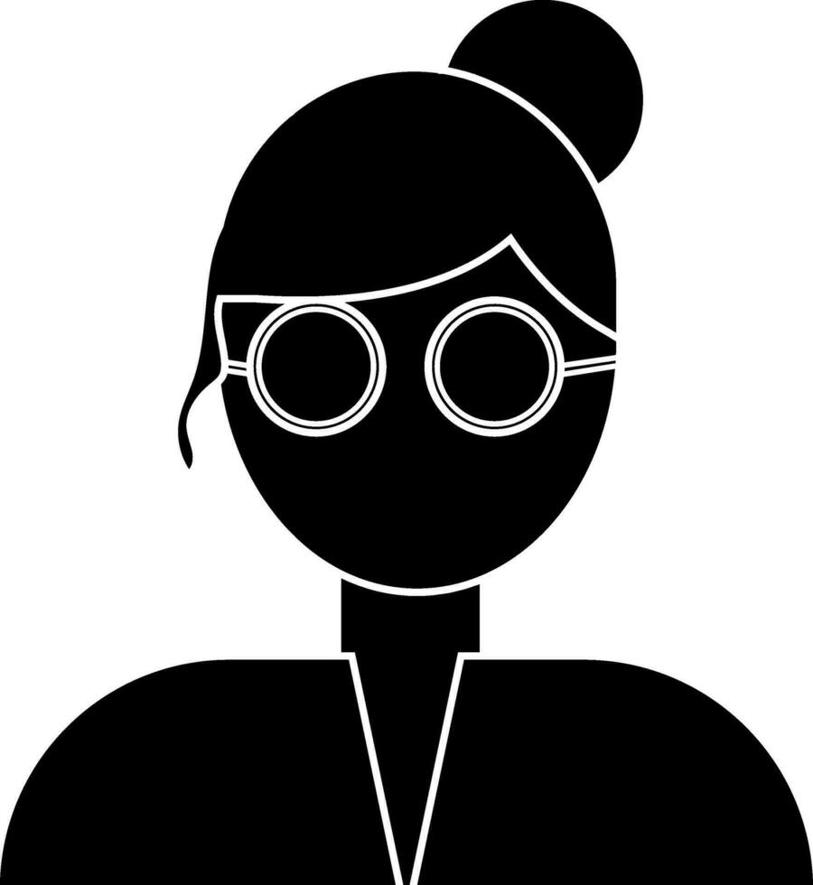 karakter van vrouw vervelend bril. vector