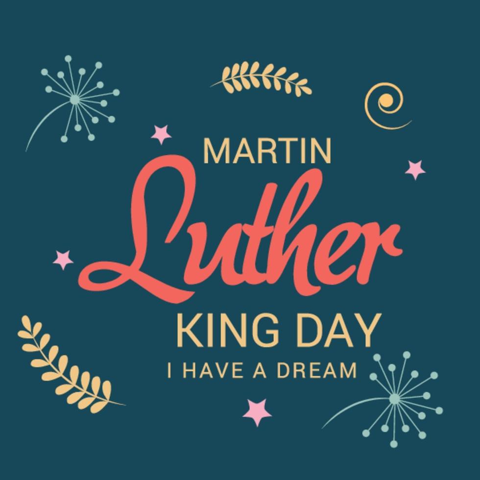 vectorillustratie van een achtergrond voor de dag van martin luther king vector