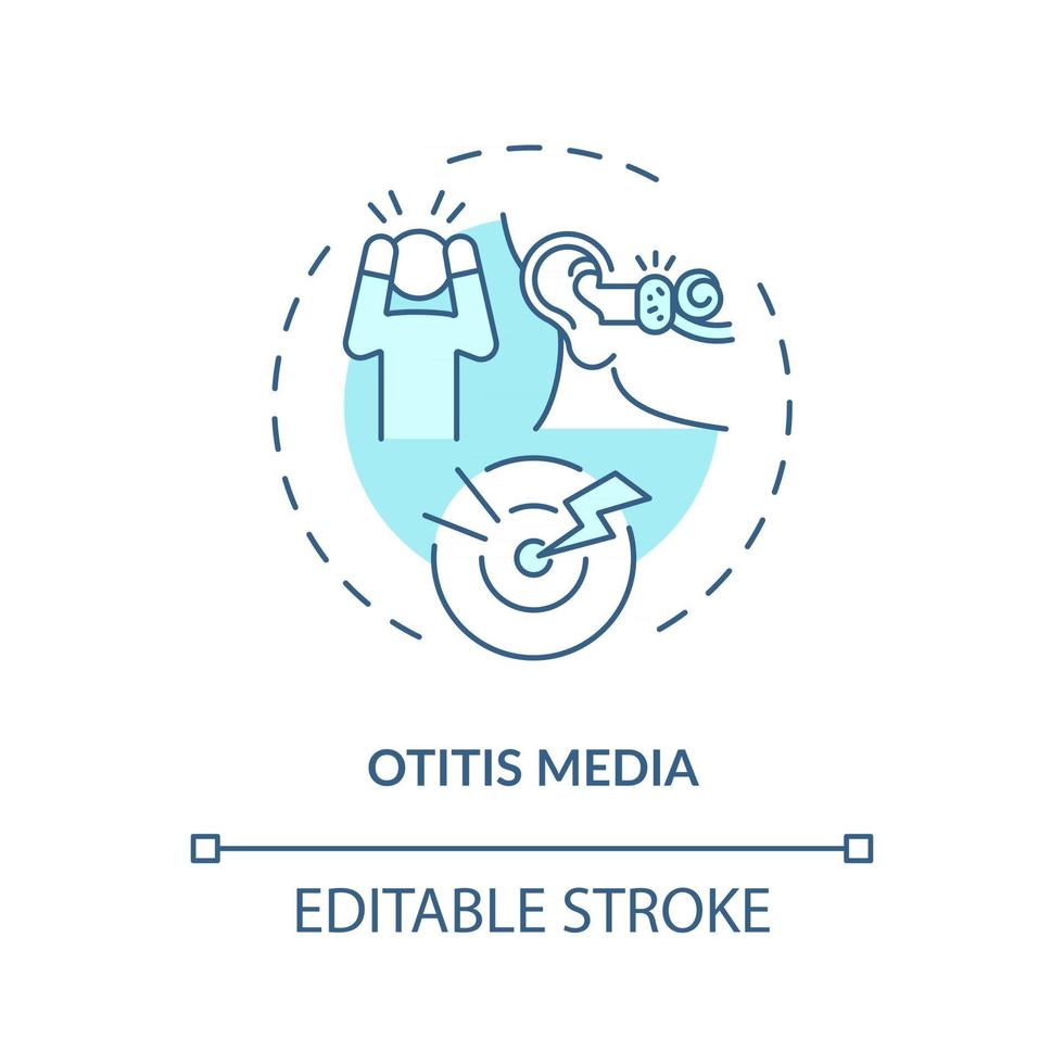 Otitis media concept icoon vector