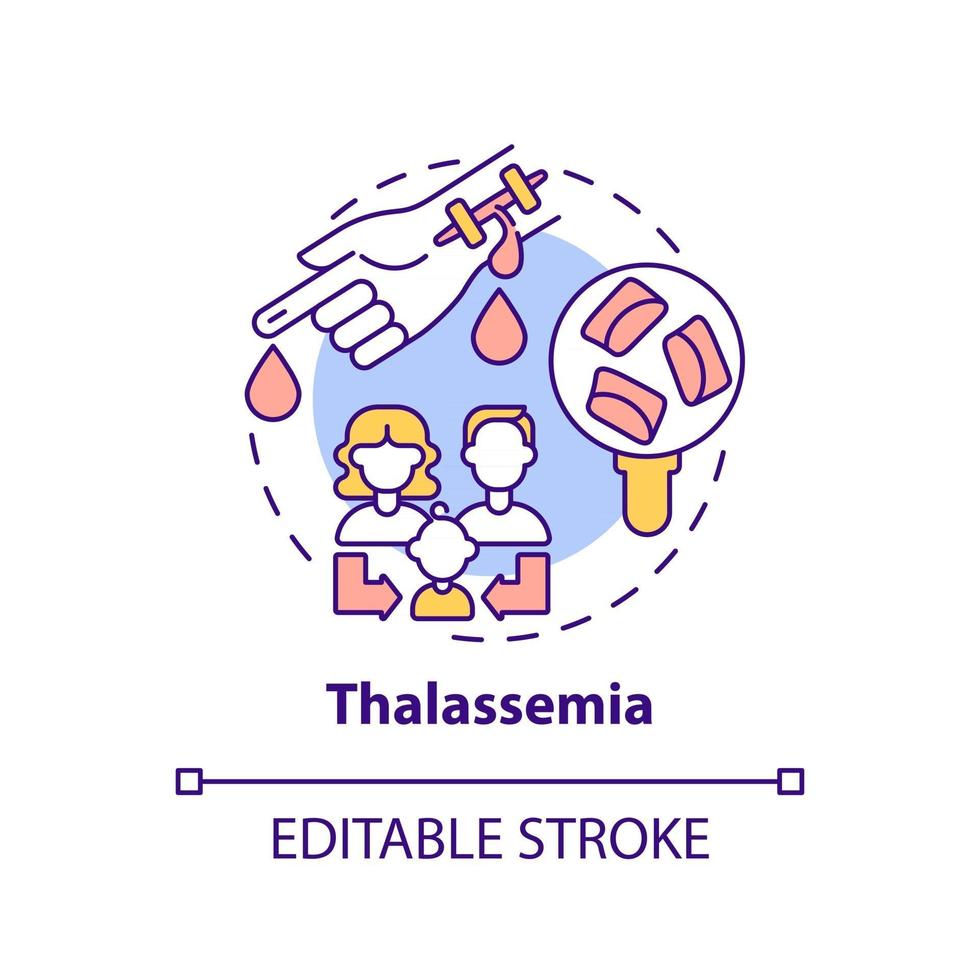 thalassemie concept pictogram vector