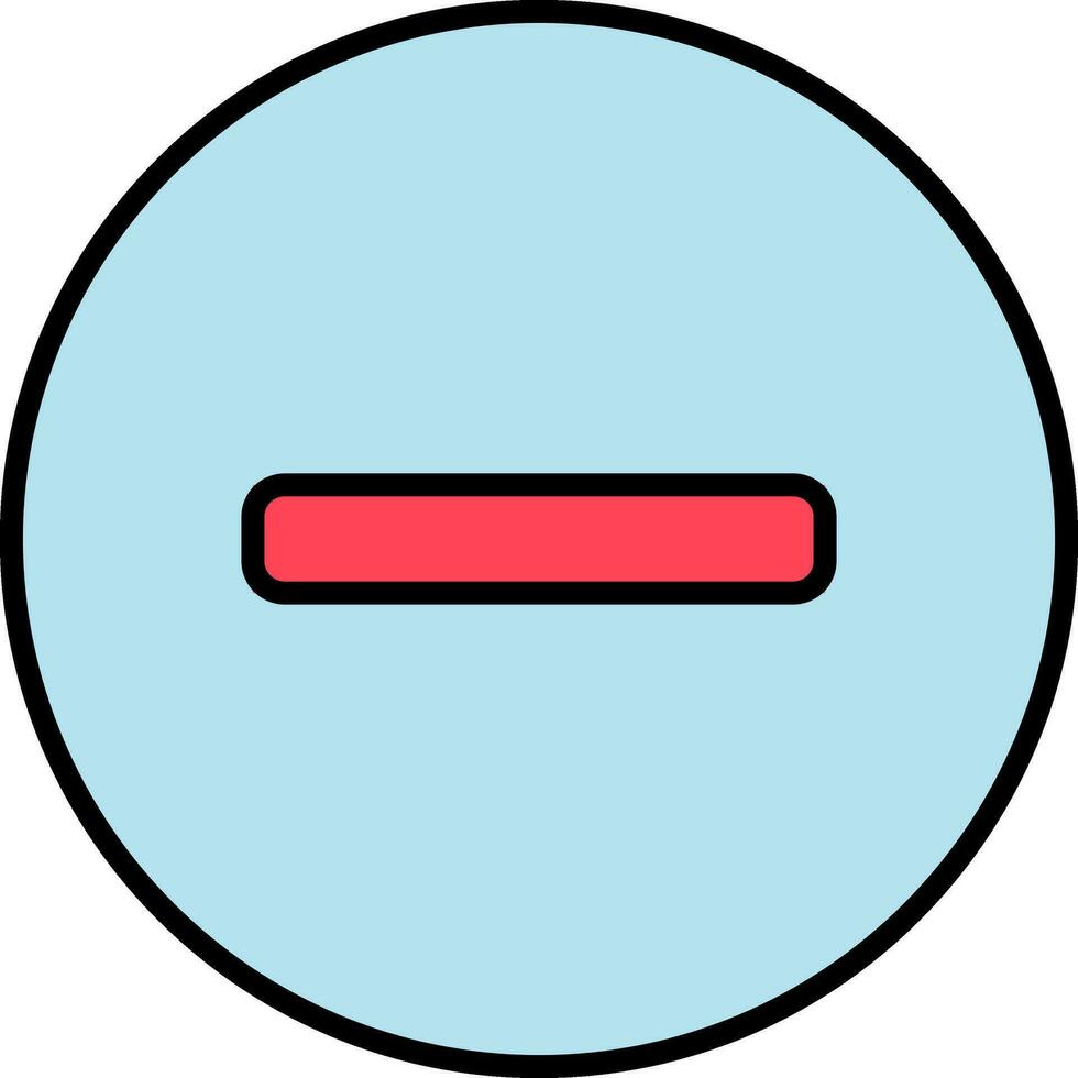 min of verwijderen knop icoon in rood en blauw kleur. vector