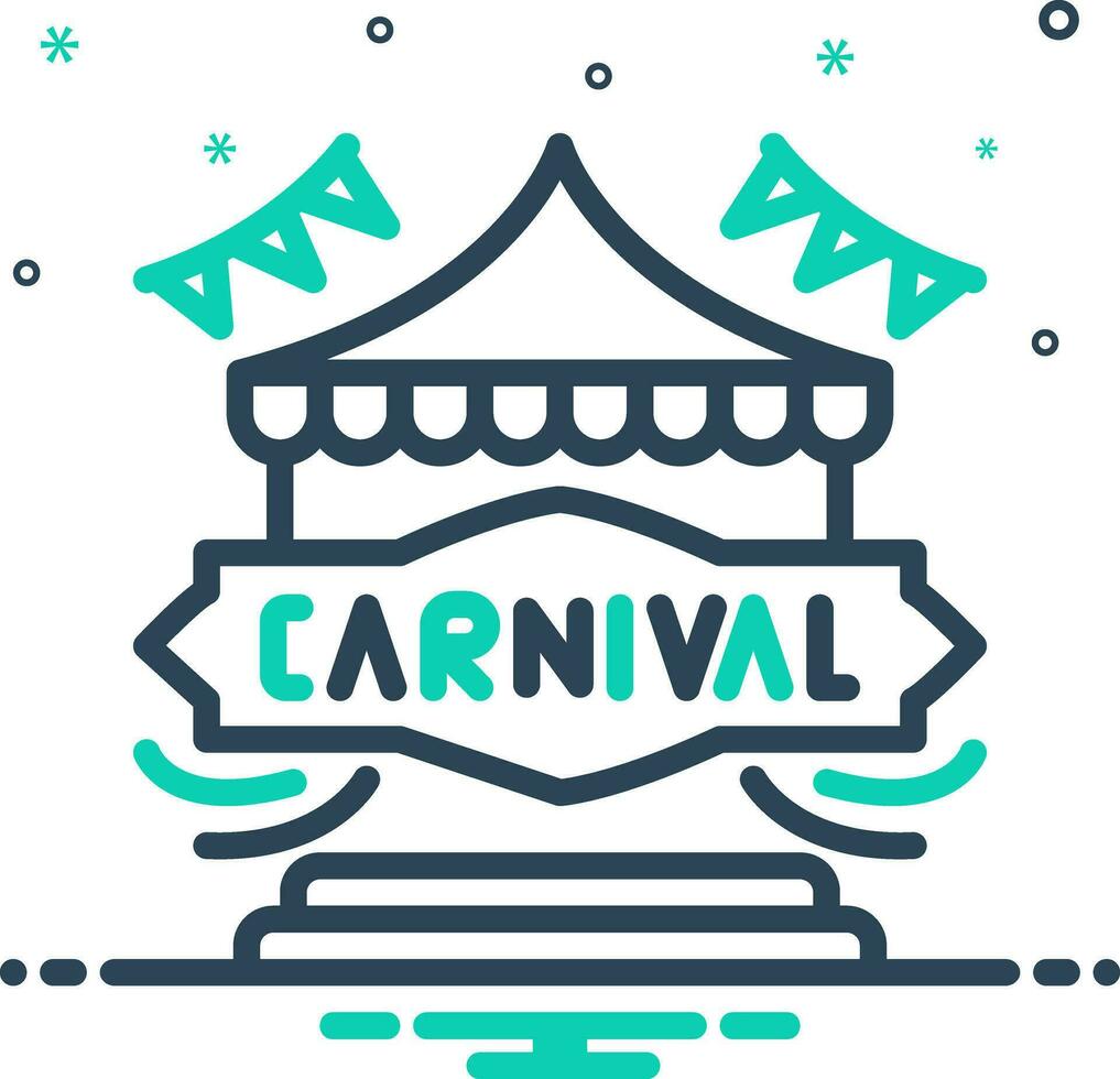 mengen icoon voor carnaval vector