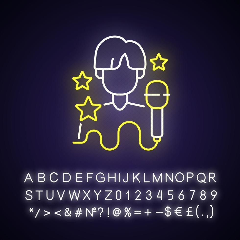 k pop neon licht pictogram vector