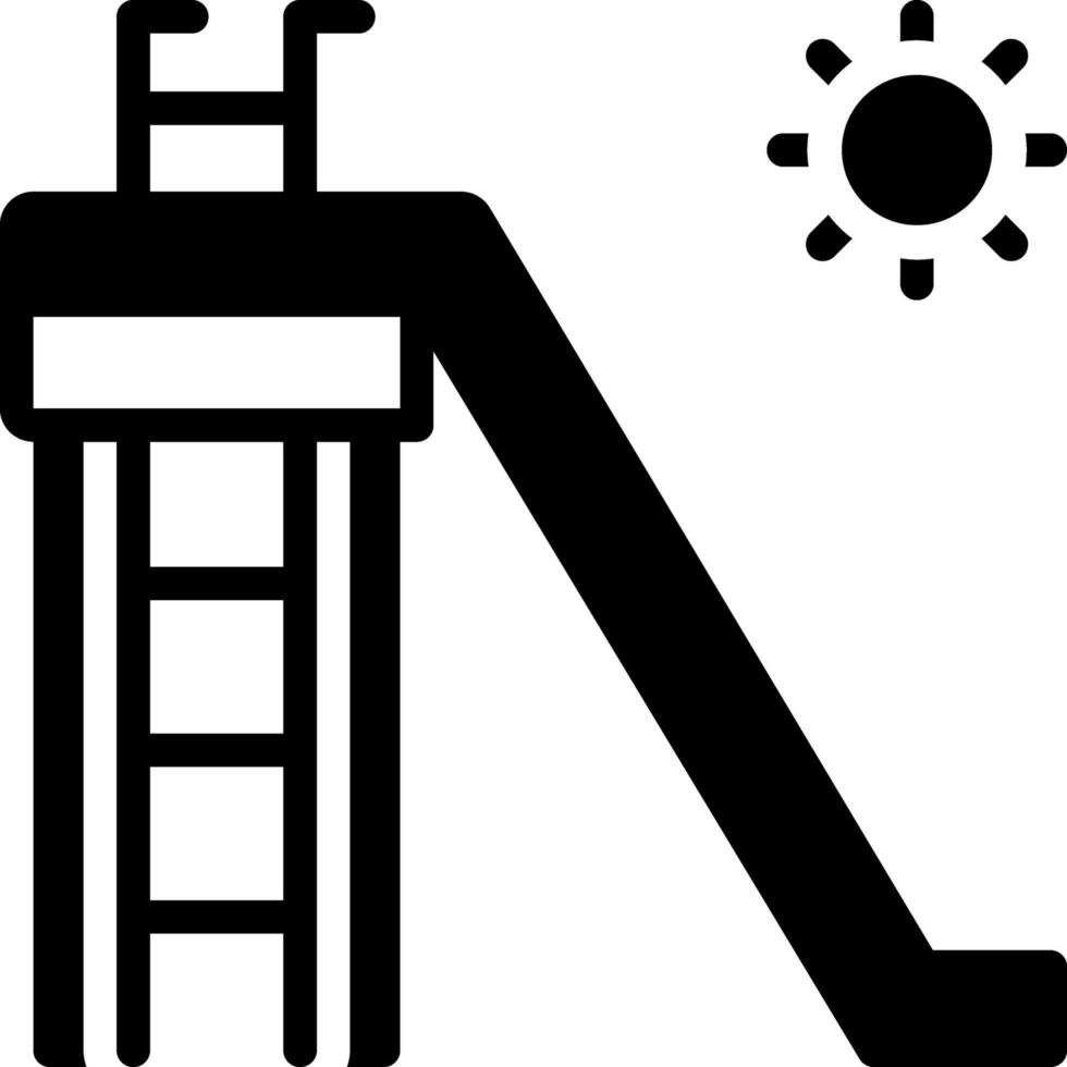 solide icoon voor glijbaan vector