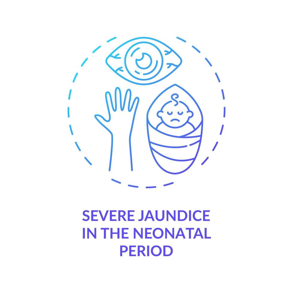 ernstige geelzucht in neonatale periode concept pictogram vector