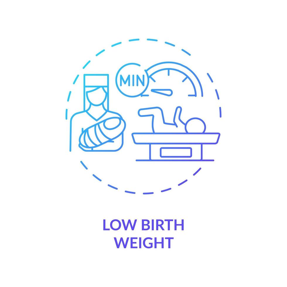 laag geboortegewicht concept pictogram vector