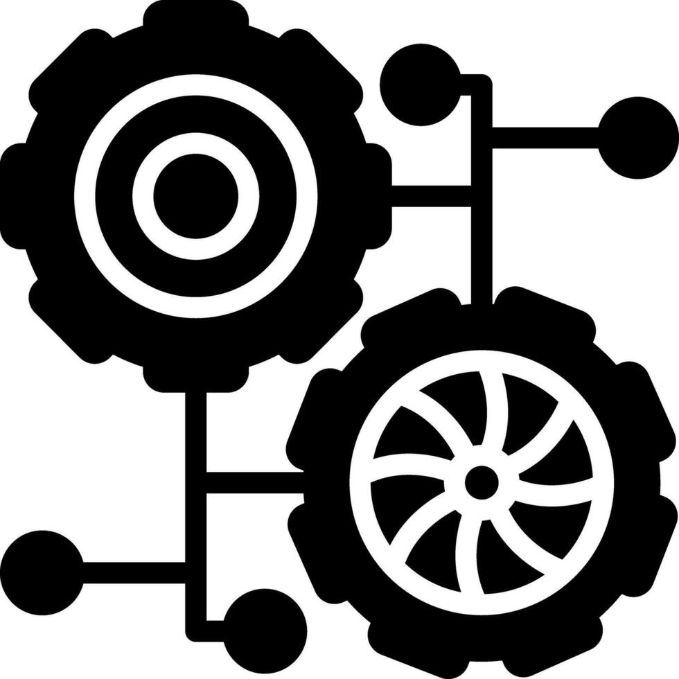 solide icoon voor verbinding werkwijze vector