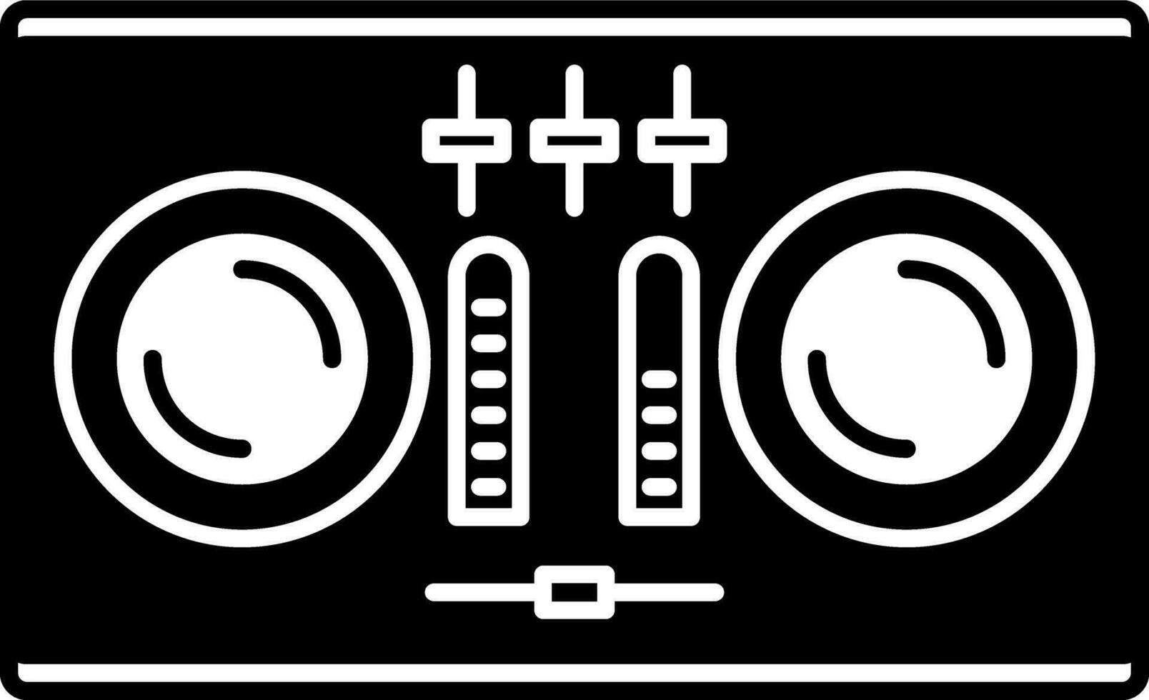 solide icoon voor dj afgelegen vector