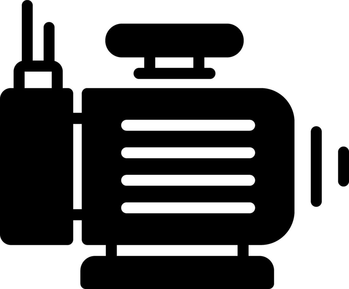 solide icoon voor motor vector