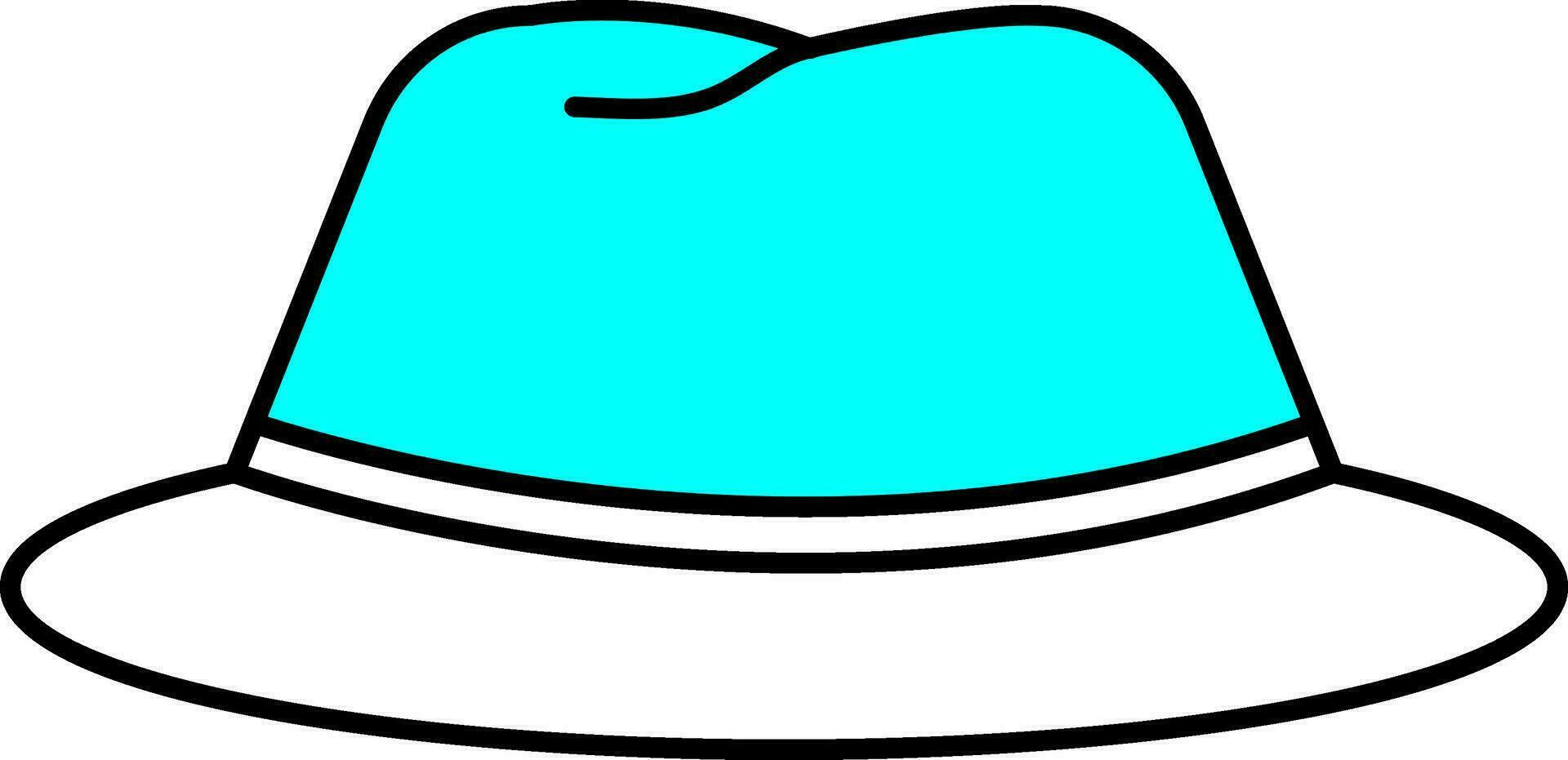illustratie van fedora pet of hoed icoon in vlak stijl vector