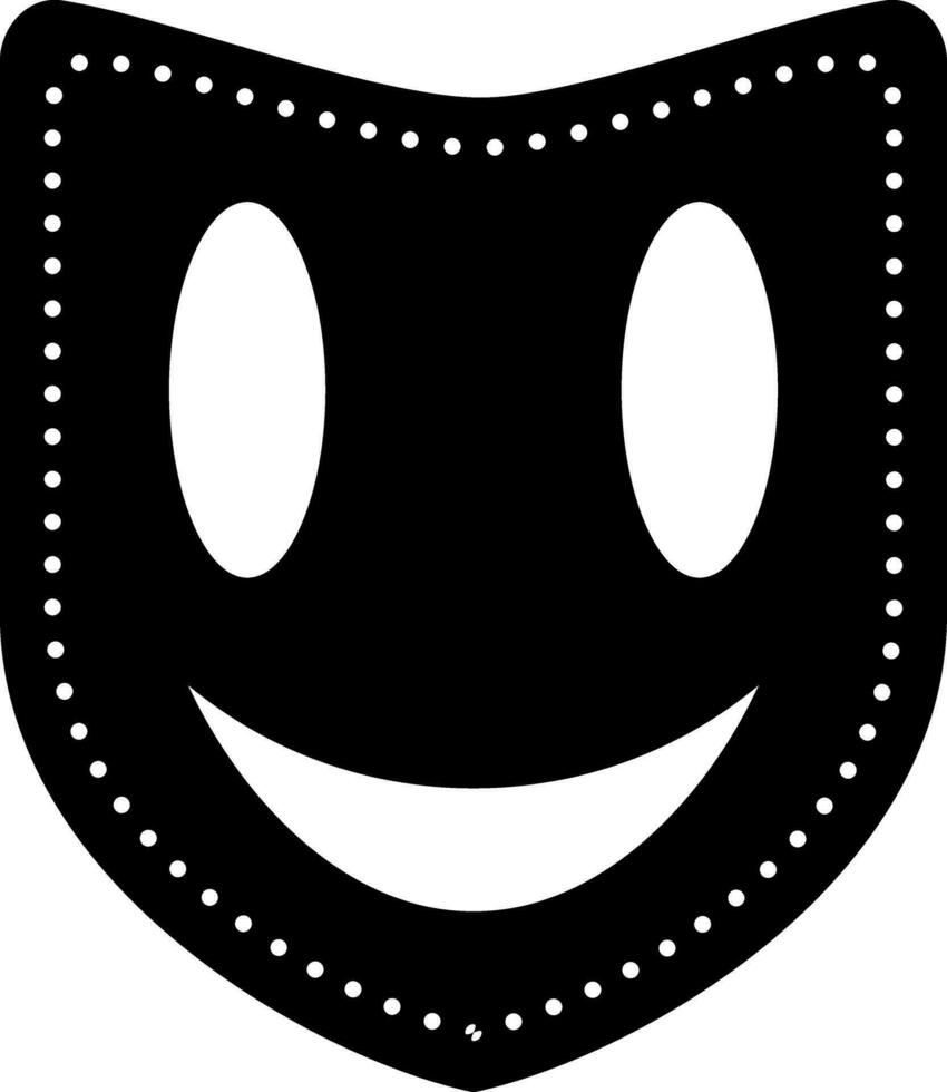 solide icoon voor masker vector
