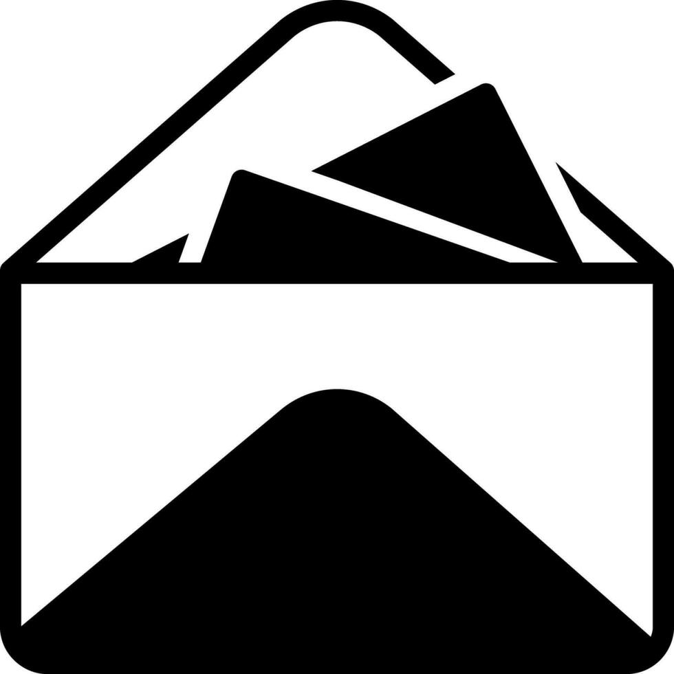 solide icoon voor postvak IN bericht vector