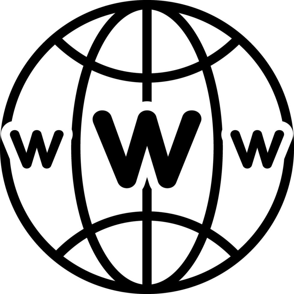 solide icoon voor www vector