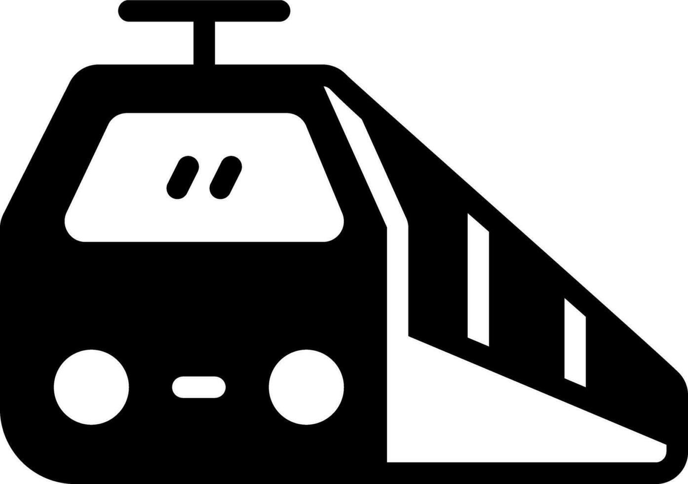 solide icoon voor trein vector