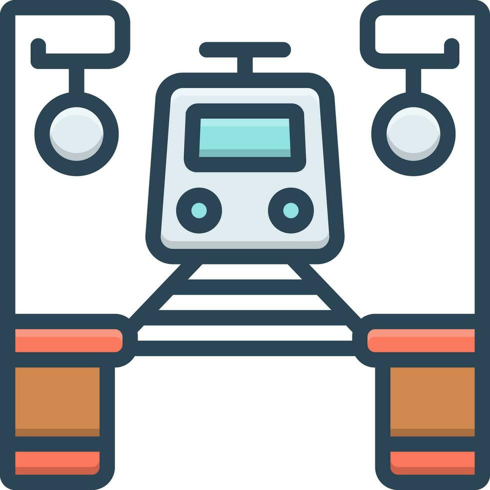 kleur icoon voor platformen vector