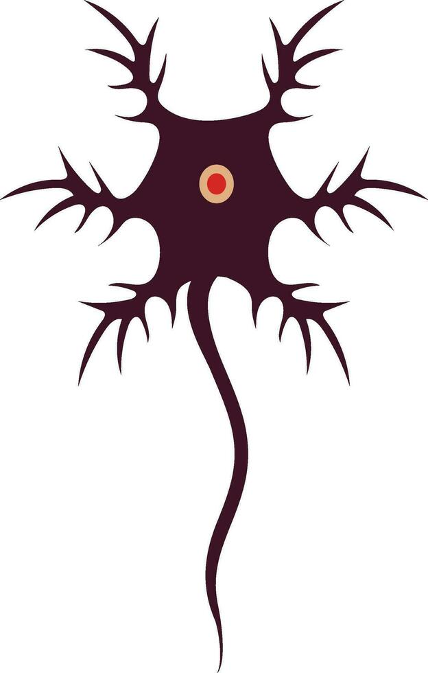 symbool van neuron systeem in lichaam. vector