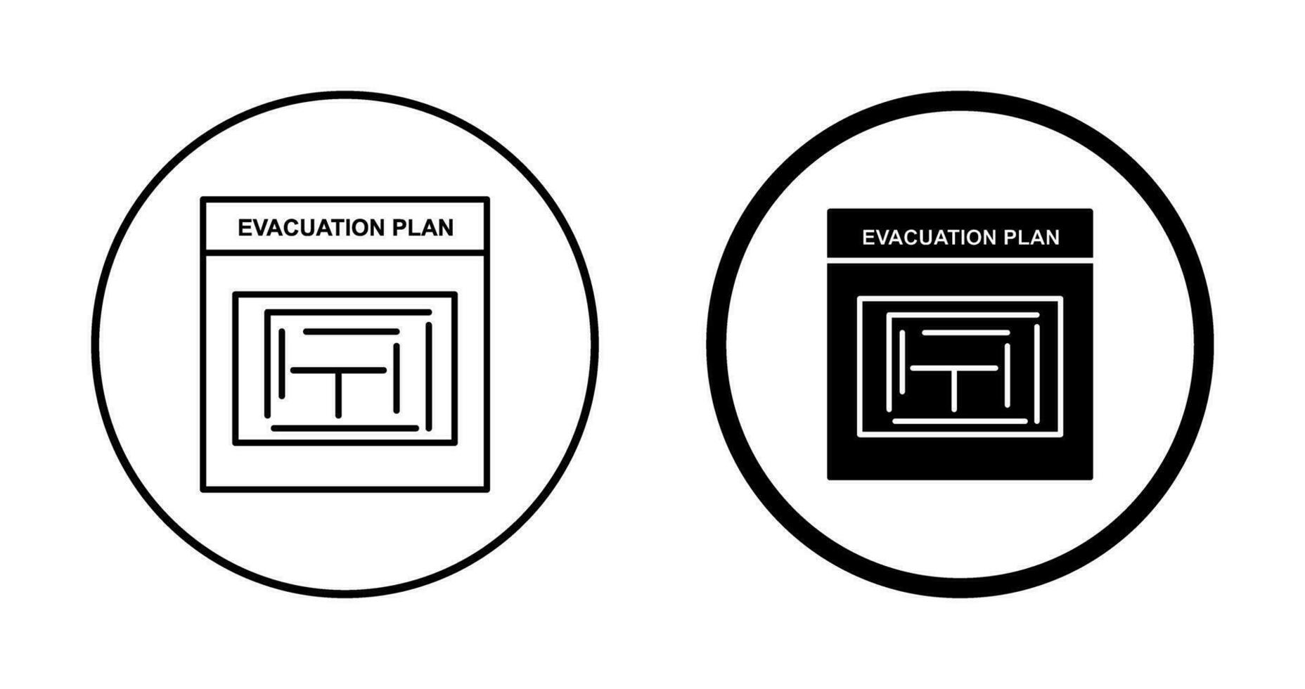 evacuatie plan vector icoon