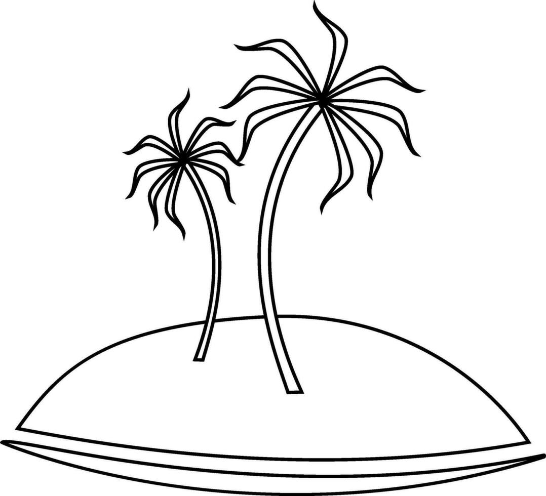 palmen icoon in beroerte stijl voor strand concept. vector