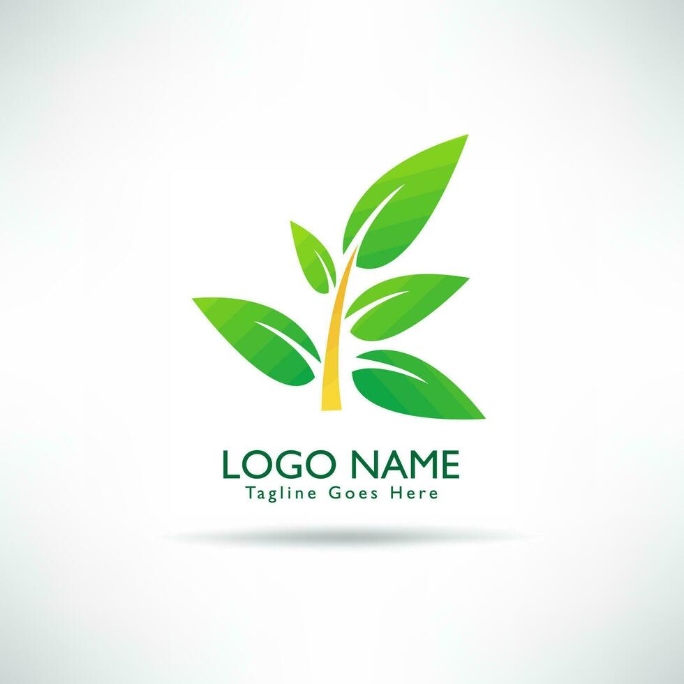 creatief groen blad eco biologisch logo ontwerp vector sjabloon. groen milieu concept, ecologisch.