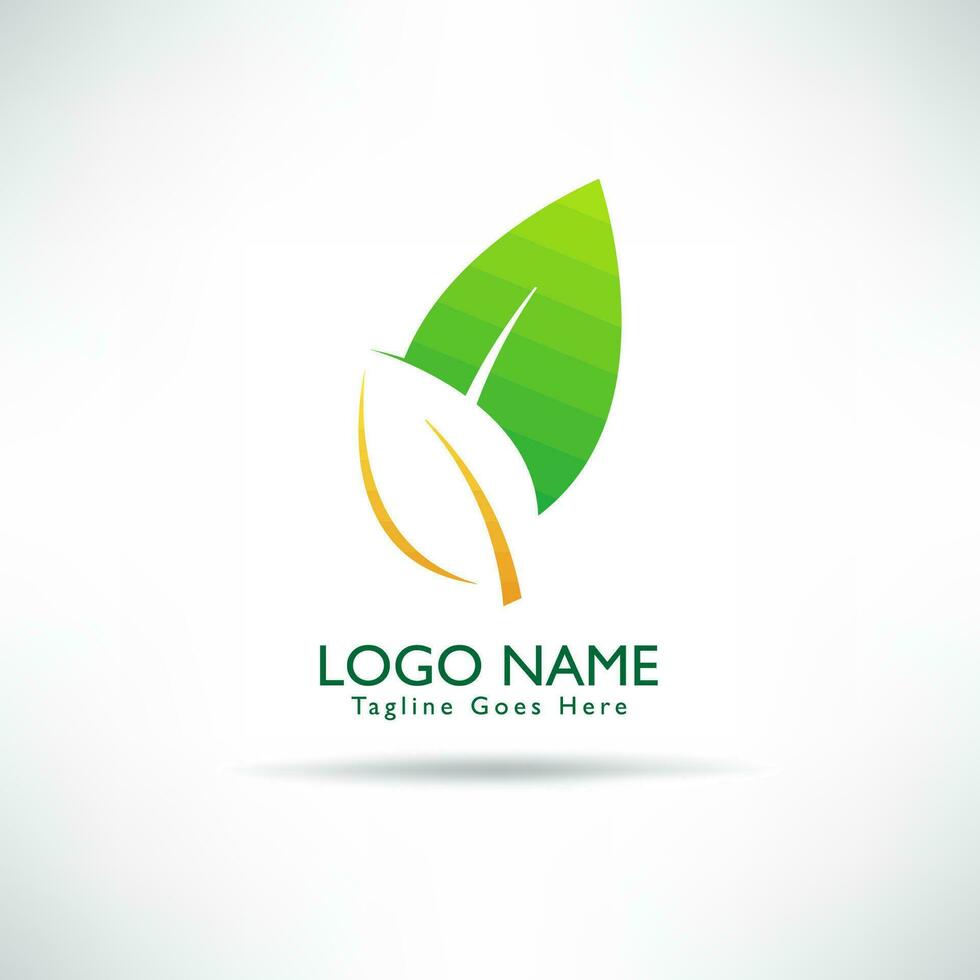 creatief groen blad eco biologisch logo ontwerp vector sjabloon. groen milieu concept, ecologisch.