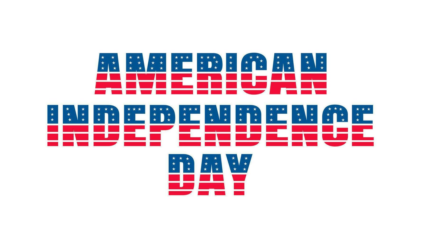 4e van juli Amerikaans onafhankelijkheid dag typografie tekst ontwerp Verenigde Staten van Amerika vlag concept. viering Promotie reclame achtergrond, poster, kaart of banier sjabloon. vector