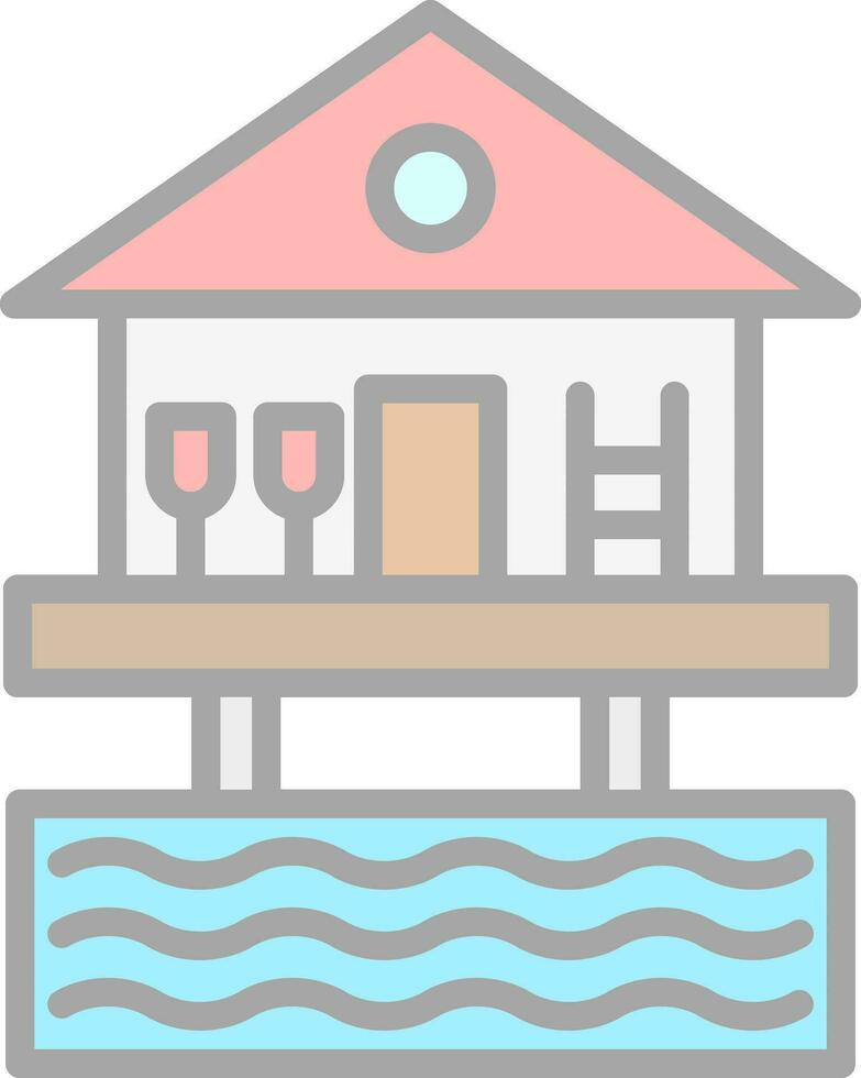 strand hut vector icoon ontwerp