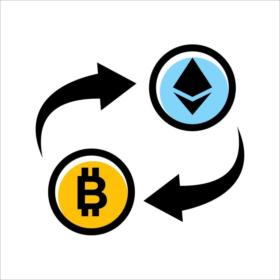 cryptocurrency investering grafiek pictogram vector