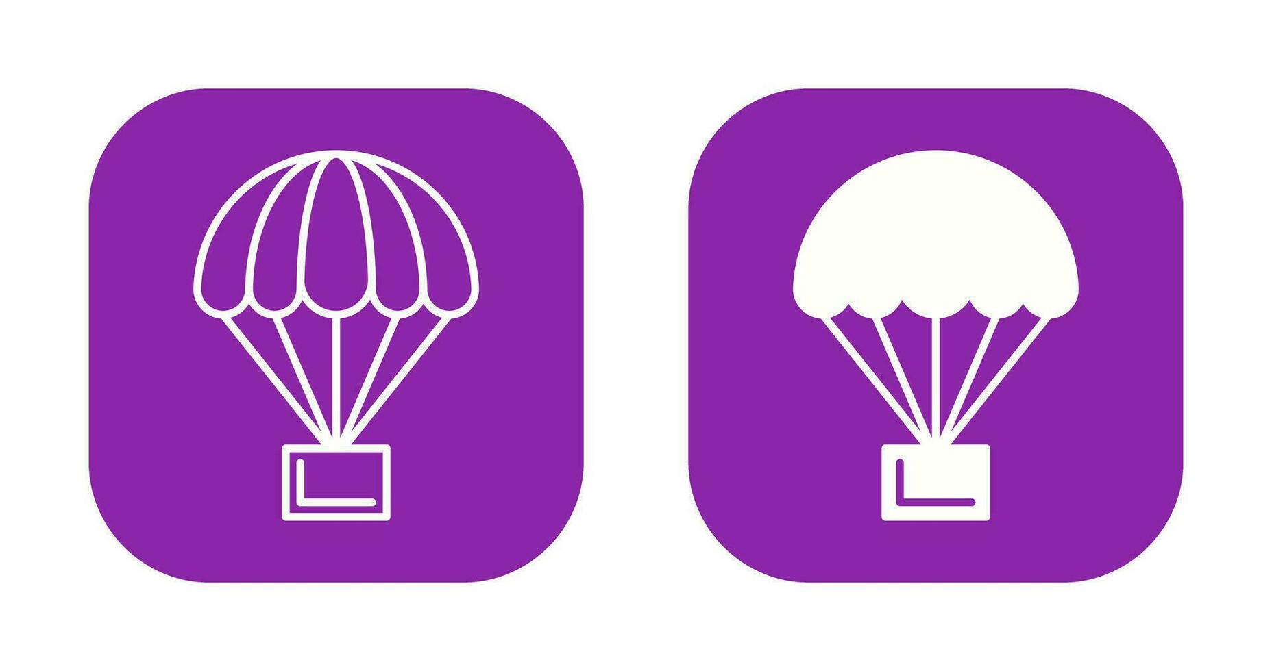 parachute vector pictogram