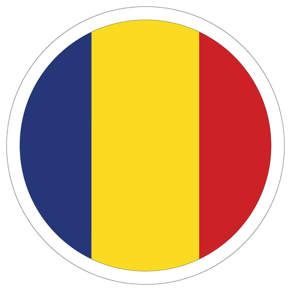 Roemenië vlag in cirkel. vlag van Roemenië ronde icoon. vector