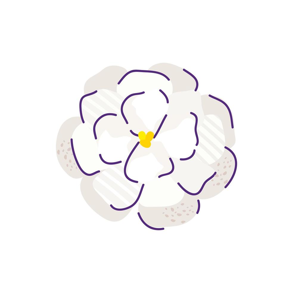 schattig gardenia bloem natuur geïsoleerd pictogram vector
