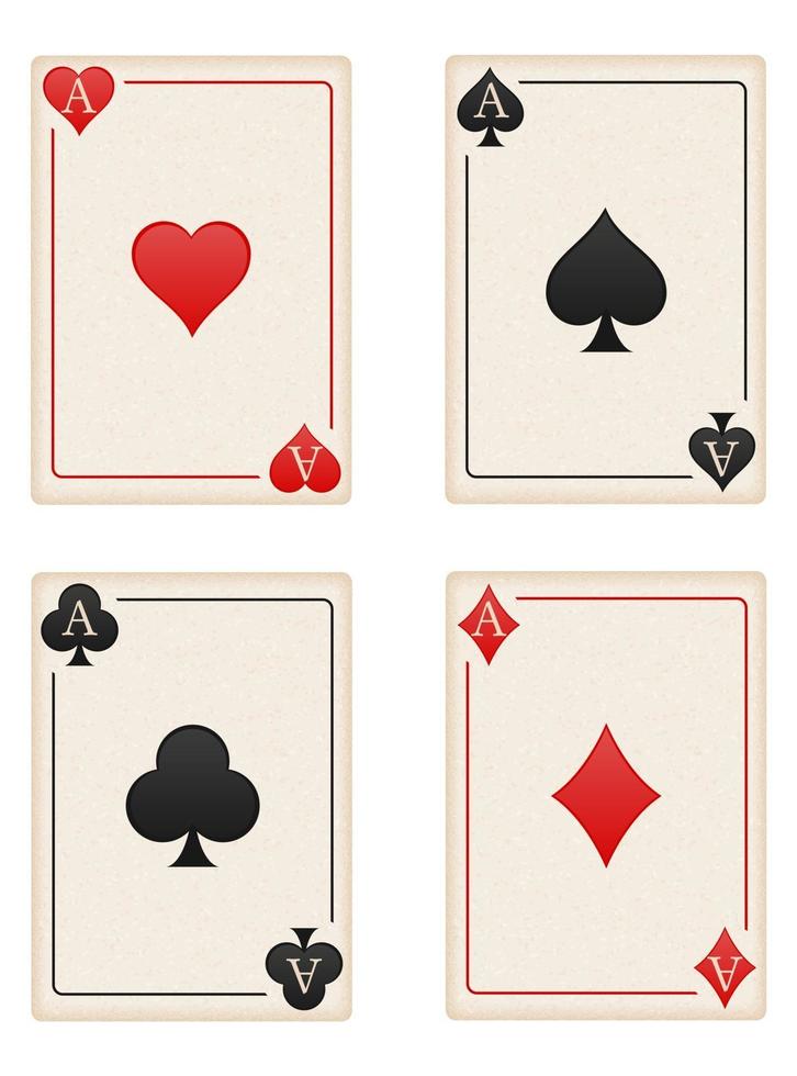 casino kaarten aas voorraad vectorillustratie geïsoleerd op een witte achtergrond vector