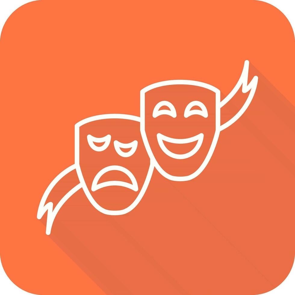 theater maskers vector icoon