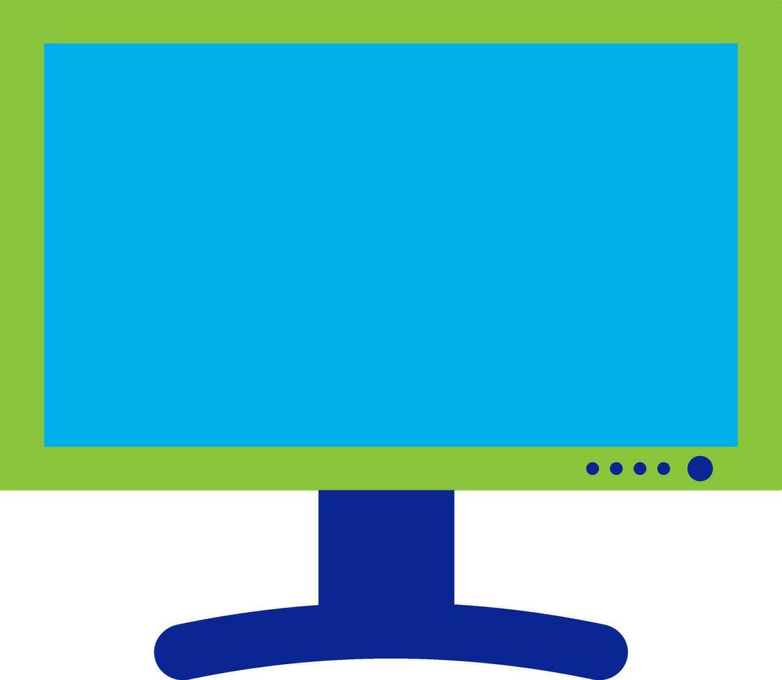 groen en blauw computer. vector