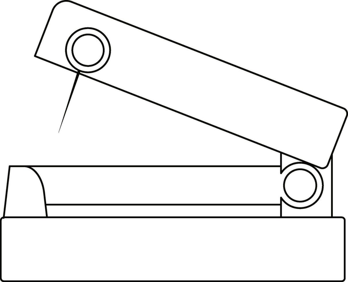 naaien machine in lijn kunst illustratie. vector