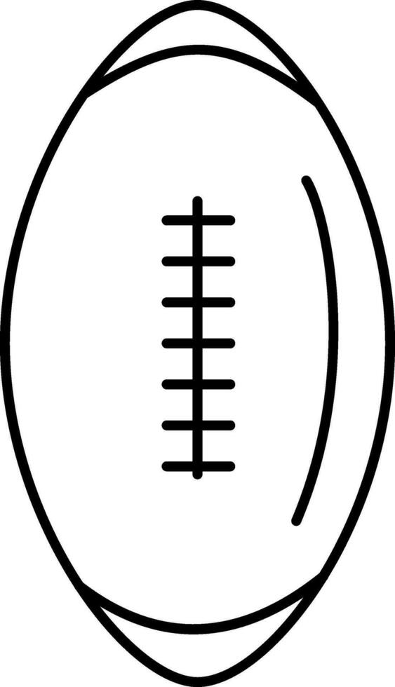 lijn kunst illustratie van een rugby bal. vector